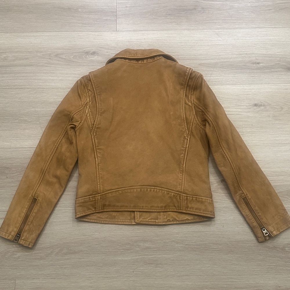 Polo by Ralph Lauren Brown Leather Jacket kids moto jacket - Picture 6 of 6